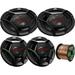 Car Speaker Bundle: 2x JVC CS-DR621 drvn DR Series 6.5 2-Way Coaxial 300W Max Automotive Car Audio Speakers 2x JVC CS-DR6931 6x9 3-Way Coaxial 500W Vehicle Speakers 16 Gauge 50 Feet Speaker Wire