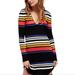 Free People Dresses | Nwt Fp Gadget Dress Knit Waffle Ribbed Textured Long Sleeve Striped Small Black | Color: Black/Blue | Size: S