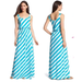 Lilly Pulitzer Dresses | Lilly Pulitzer Turquoise Stripe Sleeveless Tria Maxi Dress Sz Xs | Color: Blue/White | Size: Xs