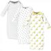 Hudson Baby Infant Cotton Long-Sleeve Gowns 3pk Bees 0-6 Months