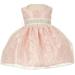 BNY Corner Baby Flower Girl Dress Overlay Lace Rhinestone Belt Dusty Rose (Baby) L 1132BT