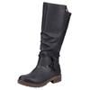 Winterstiefel RIEKER, Damen, Gr. 42, Normalschaft, schwarz, Lederimitat, casual, Schuhe, Langschaftstiefel, Blockabsatz, mit Rieker-TEX-Membran