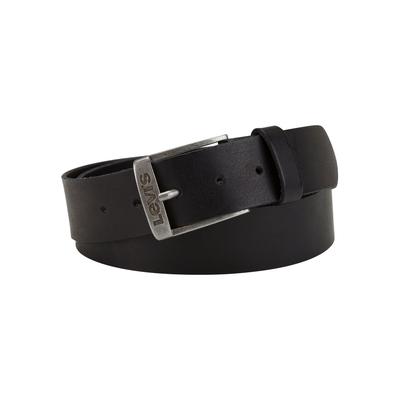 Ledergürtel LEVI'S "NEW DUNCAN", Damen, Gr. 80, schwarz, Leder, unifarben, casual,modisch,Basic, Gürtel, mit Logoprägung auf der Schließe Image