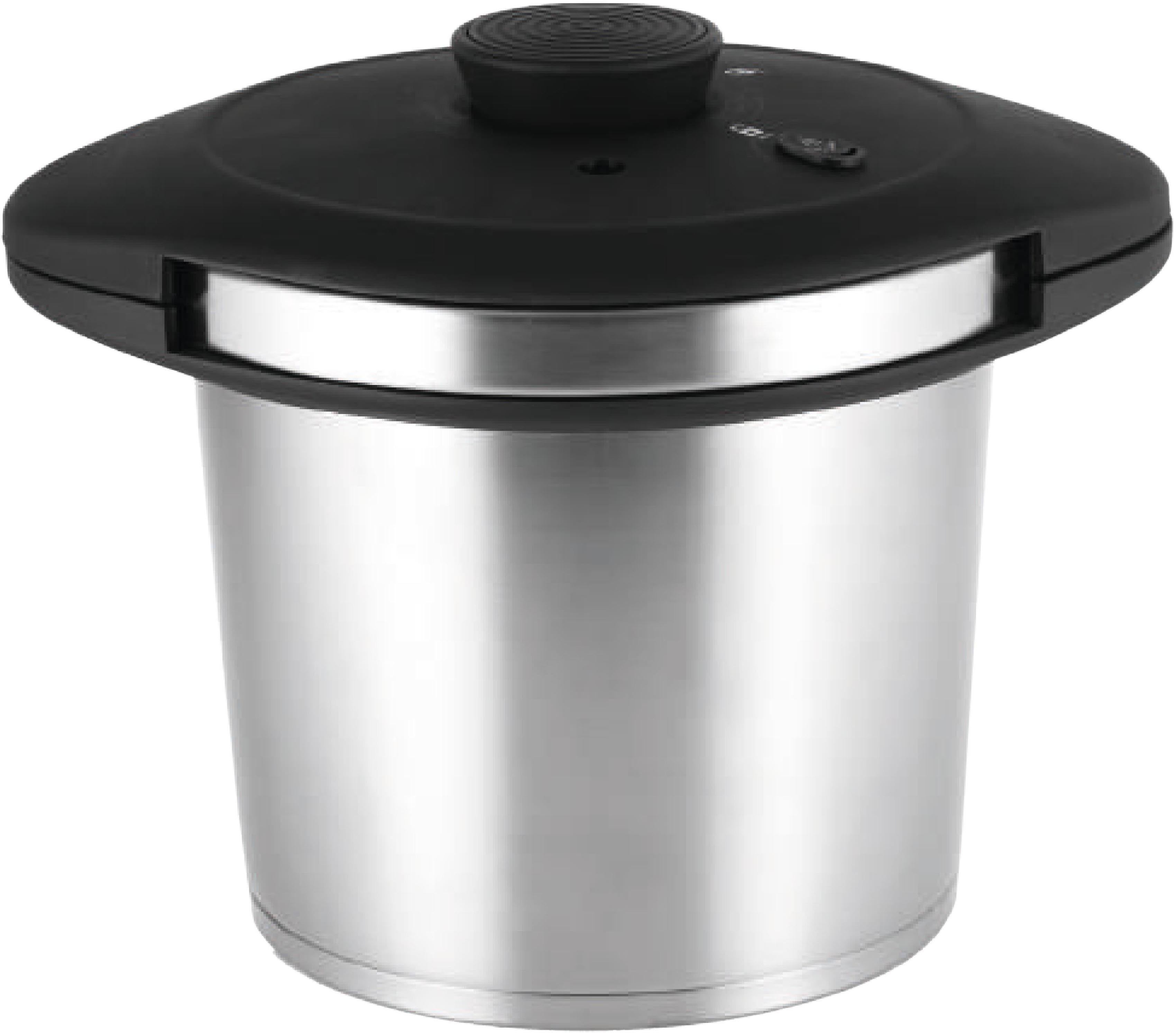 Schnellkochtopf CARL SCHMIDT SOHN "Galaxy", silber (schwarz, silberfarben), 6, Töpfe, Dampfkochtopf, 6 Liter, Induktion Image