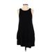 Honey Punch Casual Dress - Shift: Black Solid Dresses - Women's Size Small