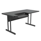 Correll, Inc. Computer Table Wood/Metal in Gray | 29 H x 48 W x 30 D in | Wayfair BL3048-55