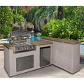 Cal Flame 2 -Piece 4-Burner Liquid Propane BBQ Grill Islands Stucco, Stainless Steel | 54 H x 73.5 W x 73 D in | Wayfair 22-e6026-ST