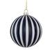 Northlight Seasonal 4" Blue & White Striped Glass Christmas Ornament Glass in Blue/White | 4 H x 4 W x 4 D in | Wayfair NORTHLIGHT GB94381