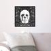 Oliver Gal Nightlover Skull - Canvas Wall Art for Living Room Canvas, Wood in Black/White | 13 H x 13 W x 1.75 D in | Wayfair 14770_12x12_CANV_BFL