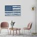 Oliver Gal Rocky Freedom Navy, Navy US Flag Modern Blue - Graphic Art on Canvas Canvas, Wood in Gray | 25 H x 37 W x 1.75 D in | Wayfair