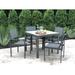 Andover Mills™ Mccarville Square 4 - Person 34.5" Long Aluminum Outdoor Dining Set Wood in Gray | Wayfair E9C555BD64504012B07B97B18BD3A071