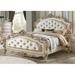 Andrew Home Studio Vanmoose Standard Bed Wood and /Upholstered/Polyester in Brown/White | 72 H x 82 W x 96 D in | Wayfair GFA27CT434CK-TBF