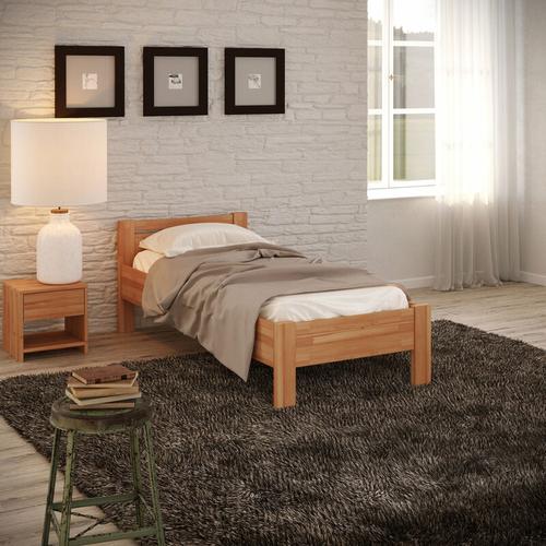 Seniorenbett SiSi aus Massivholz (Buche, 100 x 200 cm) – Natürliche Buche – Krok Wood