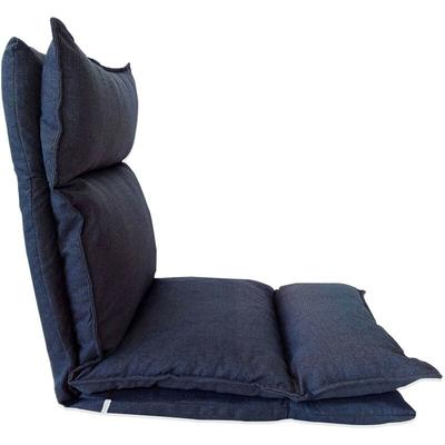 Rebecca Mobili Bodenstuhl Meditationsstuhl Blau Denim Entspannung 70x56x70 Image