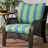Beachcrest Home™ Lester Outdoor Deep Seat Chair Cushion Polyester in Green/Blue | 5 H x 25 W in | Wayfair 5D1D6168F7E14746AB0707EC840C89FB