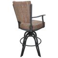 Red Barrel Studio® Swivel Bar Stool Upholstered/Metal in Gray | 44 H x 22 W x 20 D in | Wayfair BA967A376A8744DFA31289B9BAB89497