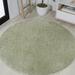 Green 63 x 63 x 0.4 in Area Rug - Wade Logan® Aricel Solid Color Machine Woven Area Rug in | 63 H x 63 W x 0.4 D in | Wayfair