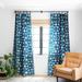 1-piece Blackout Mid Century Modern 04 Blue Made-to-Order Curtain Panel