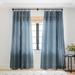 1-piece Sheer Blue Grey Zig Zag Stripes Made-to-Order Curtain Panel