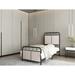 Twin Size Linen Upholstered Platform Metal Bed