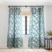 1-piece Sheer Finley Floral Teal Made-to-Order Curtain Panel