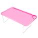 Breakfast Tray Table with Folding Legs Serving Platter Laptop Desk, Pink