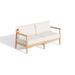 Lido Loveseat - Teak - Bliss Linen Cushion Set