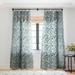 1-piece Sheer Terrazzo Mineral Watercolor Blue Made-to-Order Curtain Panel