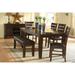 Contemporary Set of 2 Faux Leather Upholstered Oak Finish Wooden Side Chairs Dining Chairs with Clean Line for Dining Room