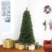 Vienna Slim Artificial Christmas Tree with Lights, Prelit Christmas Tree, Pine Fir Christmas Tree with Clear Lights