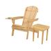 Foldable Adirondack Chair with cup holder with End Table - N/A