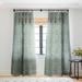 1-piece Sheer Farmhouse Diamonds Sage Made-to-Order Curtain Panel