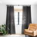 1-piece Blackout Farmhouse Diamonds Ebony Made-to-Order Curtain Panel