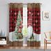 Yipa Xmas Thermal Insulated Blackout Window Treatments Grommet Window Curtain Room Darkening Curtain Eeylet Ring Top Window Drapes Style F 52x54in-2PCS