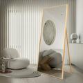 RACHMADES Full Length Mirror 65 x24 Floor Mirror Stand Gold Wall Large Full Body Mirror Rectangle