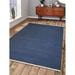 8 x 10 ft. Hand Woven Flat Weave Kilim Wool Solid Rectangle Area Rug Blue