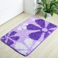 Door Mat SOCOOL Durable Welcome Mat Floor Mat Front Door mat Indoor Outdoor Door Rug Non Slip Rugs for Patio High Traffic Areas 47 x32 Purple Elite Flower DM2887A