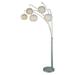 Lite Source Ls-8872Ps/Wht 5 Light Arch Lamp Polished Steel - Silver