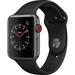 Restored Watch Series 3 42mm Apple Space Gray Aluminium Case Black Sport Band GPS + Cellular MQK22LL/A (Refurbished)