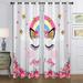 Yipa 2pcs Grommet Blackout Window Curtain Thermal Insulated Room Darkening Curtain Unicorn Printed Window Drape for Kids Bedroom Living Room #07 W:45 xL:106