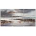 wall26 Canvas Print Wall Art Set Abstract Stormy Beach Seascape Nature Ocean Illustrations Modern Art Nautical Scenic Relax/Calm Multicolor for Living Room Bedroom Office - 16 x24 x3 Pane