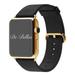 24K Gold Plated 42MM Iwatch Series 2 with Black Classic Leather Band