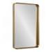 Kate and Laurel Armenta Modern Soft Rectangle Metal Framed Mirror 20 x 30 Gold Functional Industrial Wall Mirror with Robust Glamorous Finish for Wall Decor