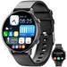 Smart Watch for Men Women 1.39 Inch Touch Screen Fitness Watch with Sports Tracker Sports Smart Watch for Android Ios (Black)