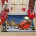 Christmas Rugs Christmas Doormat Santa Claus Area Rug for Home Bathroom 24 x 16 Inches