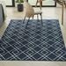 Nourison Modern Lines 5 x 7 Navy Modern Indoor Rug