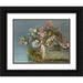 Andreas Lach 18x15 Black Ornate Wood Framed Double Matted Museum Art Print Titled - Alpine Roses in a Window Box
