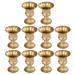 10 Pcs Solid Gold Tabletop Metal Trumpet Vase Wedding Centerpieces for Party Celebration Wedding Decoration