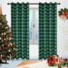 CUH Single Curtain Panel Bedroom Blackout Window Curtain Christmas Room Darkening Curtain Xmas Buffalo Checker Window Curtain Plaid Window Drape Grommet Eyelet Ring Top Curtain Panel Green W52xH84 in