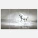 Designart White Horse Running in Water Animal Canvas Art Print